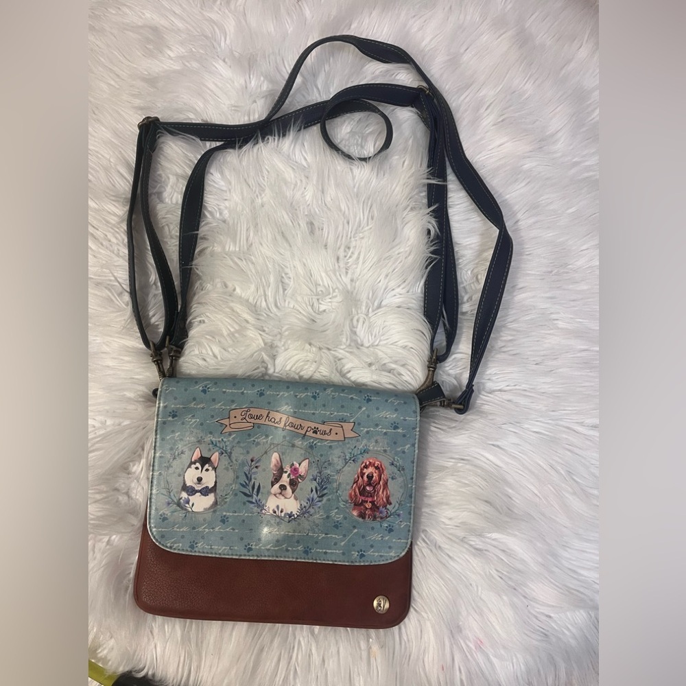 Vintro limited edition crossbody blue dog design 615127